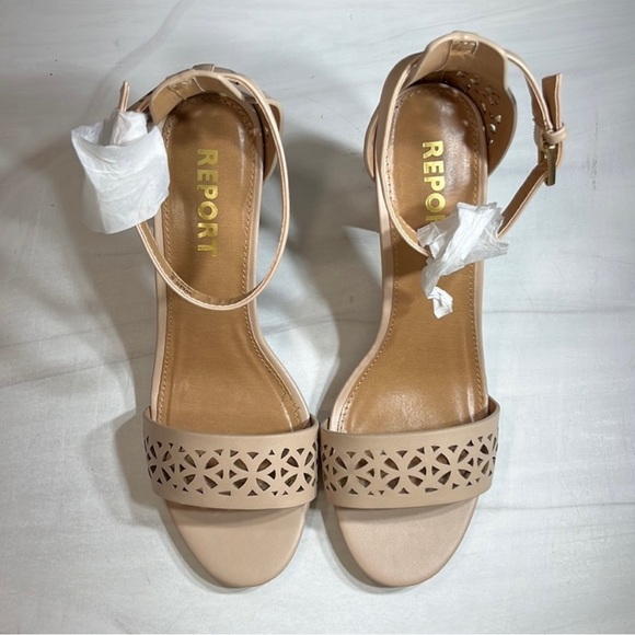 Report Windlyn Open Toe Pumps Nude sz 9 - Picture 7 of 10